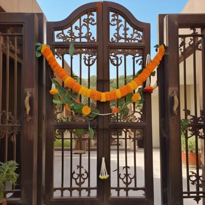 📿Marigold (Genda) Garland (Mala)📿
 4' (Feet)  (2' *2 Side)