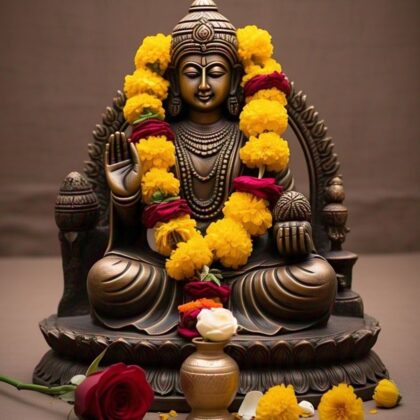 📿 Mix Flower Garland (Mala)📿 2' (Feet)  (1' *2 Side) - Normal Size