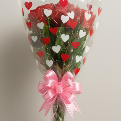 💐 Indian Rose (Desi Gulab) Flower Bouquet 💐 with Poly wrap