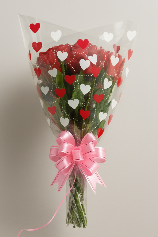 💐 Indian Rose (Desi Gulab) Flower Bouquet 💐 with Poly wrap