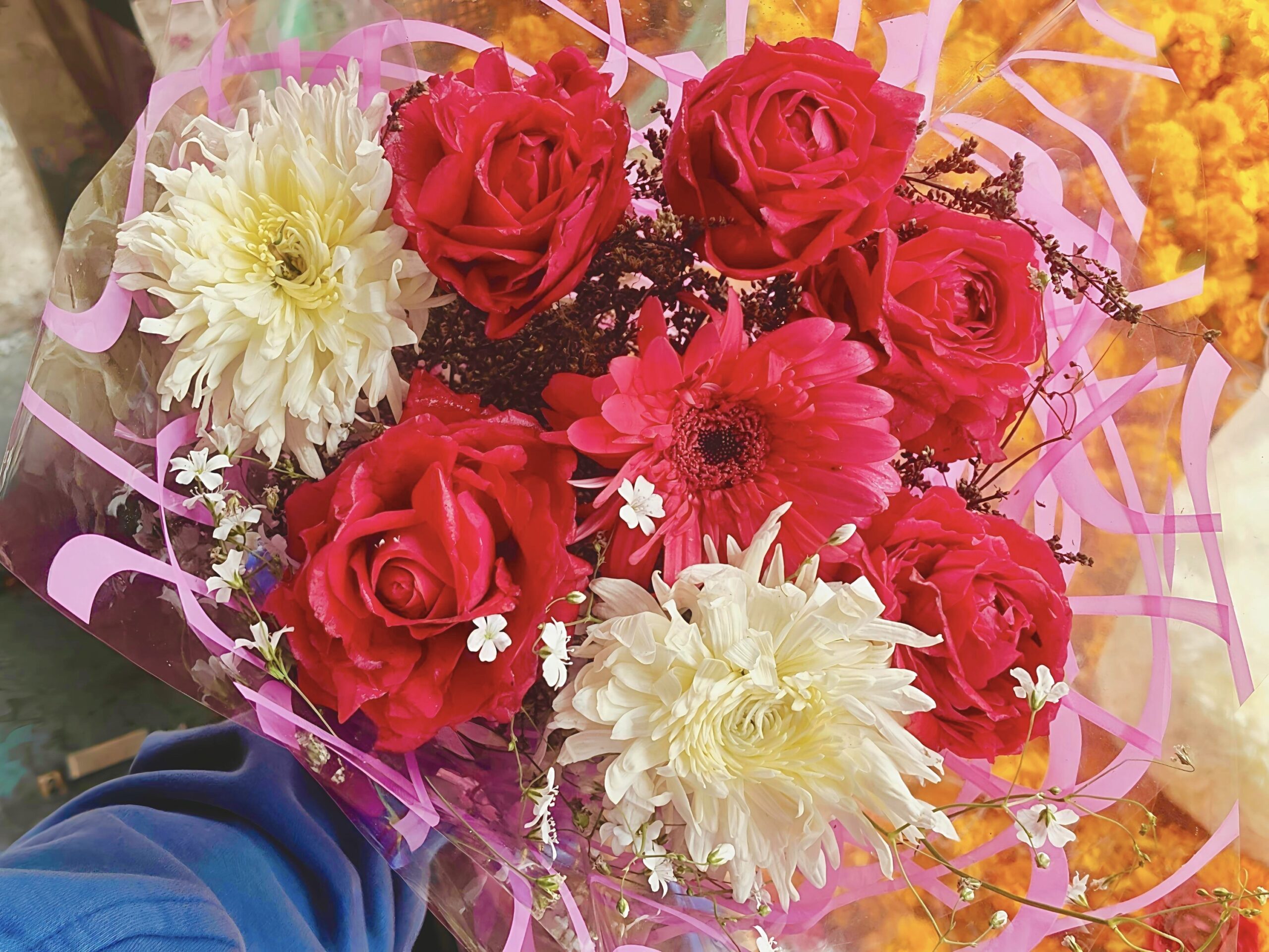 💐 Small Size Mix
 Flower Bouquet 💐 with Poly